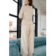 Жіночий теплий махровий костюм-піжама 2-йка светр + штани палаццо