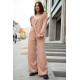 Жіночий теплий махровий костюм-піжама 2-йка светр + штани палаццо