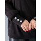 Жіночий светр об'ємного крою з довгими манжетами на гудзиках в Батал