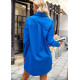 Жіноча стильна туніка-сорочка синього кольору