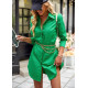 Жіноча стильна туніка-сорочка зеленого кольору