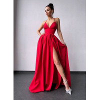Жіноча сукня з корсетним верхом і чашечками червоного кольору