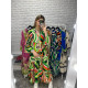 Жіноча Італійська сукня-сорочка maxi з принтом бежевого кольору