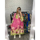 Жіноча Італійська сукня-сорочка maxi з принтом рожевого кольору