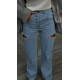 Жіночі джинси з розрізами в стилі Wang