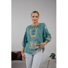 Жіноча італійська блузка вишивка з котону