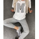 Жіночий костюм брюки + футболка з принтом "M"