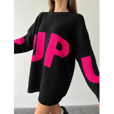 Женский свитер-туника с принтом "UP"