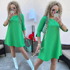 Жіноча мила сукня з креп костюмки зеленого кольору