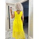 Жіноча вільна сукня maxi жовтого кольору "Alisa"